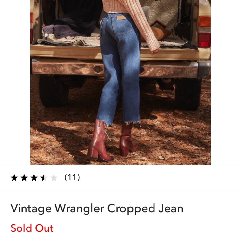 Vintage cropped wrangler jean